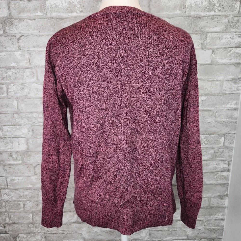 Gap Maternity Sweater‎ Marled Purple Merino Wool Blend Crew Neck Pullover XS